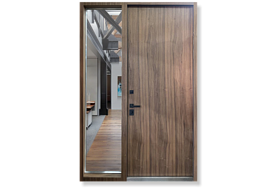 входная полуторная дверь termo wood maxi - фото